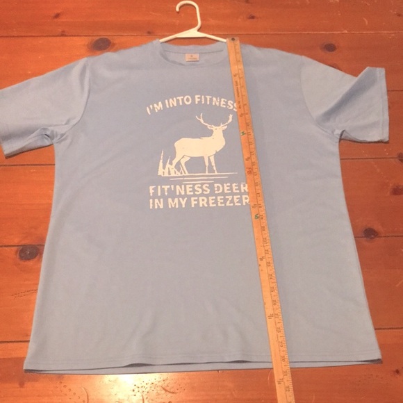 Deer print t-shirt, XL, a light blue color. - Picture 4 of 8